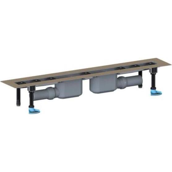 Dallmer, Duschrinne, Duschrinne CeraLine 2 Abläufe F 521811, 900mm, DN 50 Bauhöhe 110mm (1250 mm)