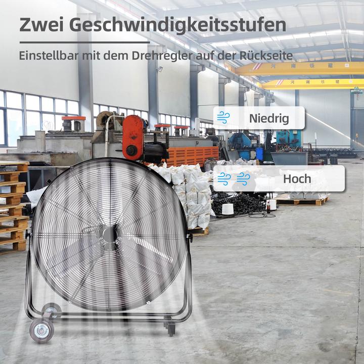Be Cool BCIWM90CM Bodenventilator Industrie-Windmaschine 90cm (73 dB)