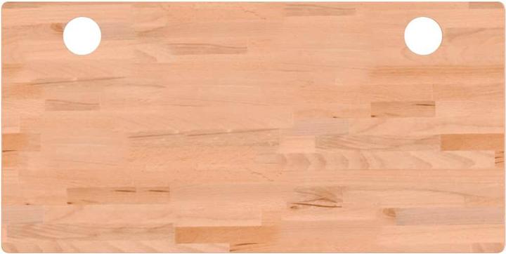 Actual product image vidaXL Schreibtischplatte 110x55x1,5 cm Massivholz Buche,Material (55 x 110 cm)