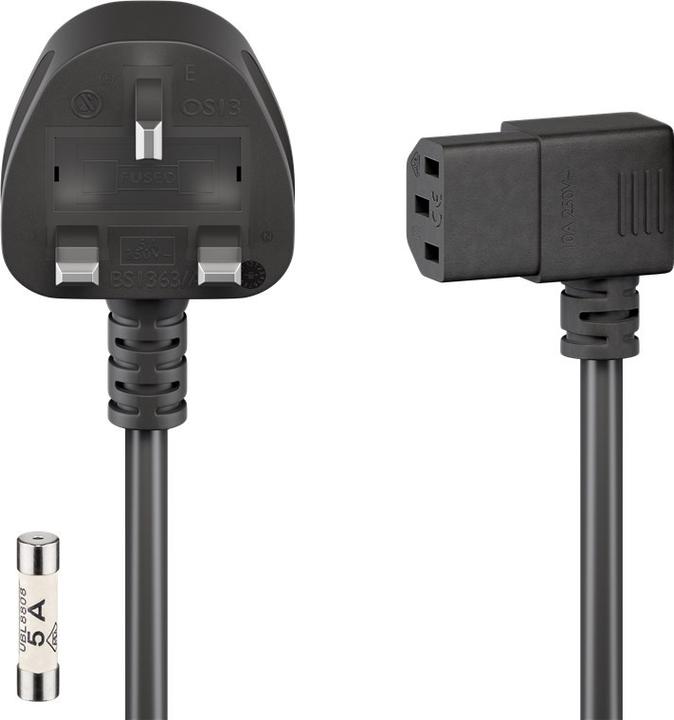 Actual product image Goobay UK device connection cable, 2 m, black (2 m)