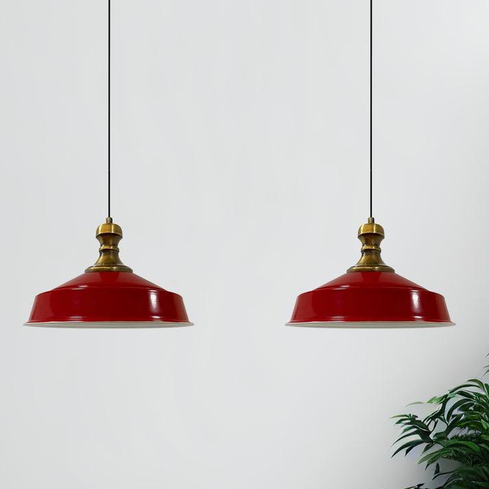 Productafbeelding Bamyum Asletl-Knob Pendelleuchte Rot x2 Flamme (E27)