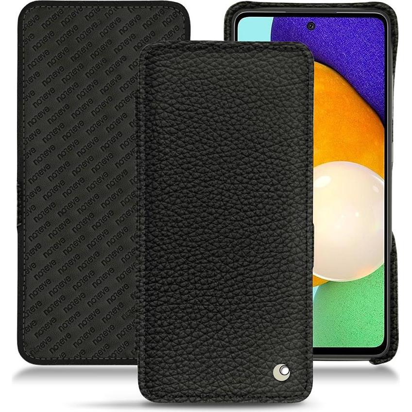 Noreve Lederschutzhülle horizontal (Samsung Galaxy A52), Smartphone Hülle, Schwarz