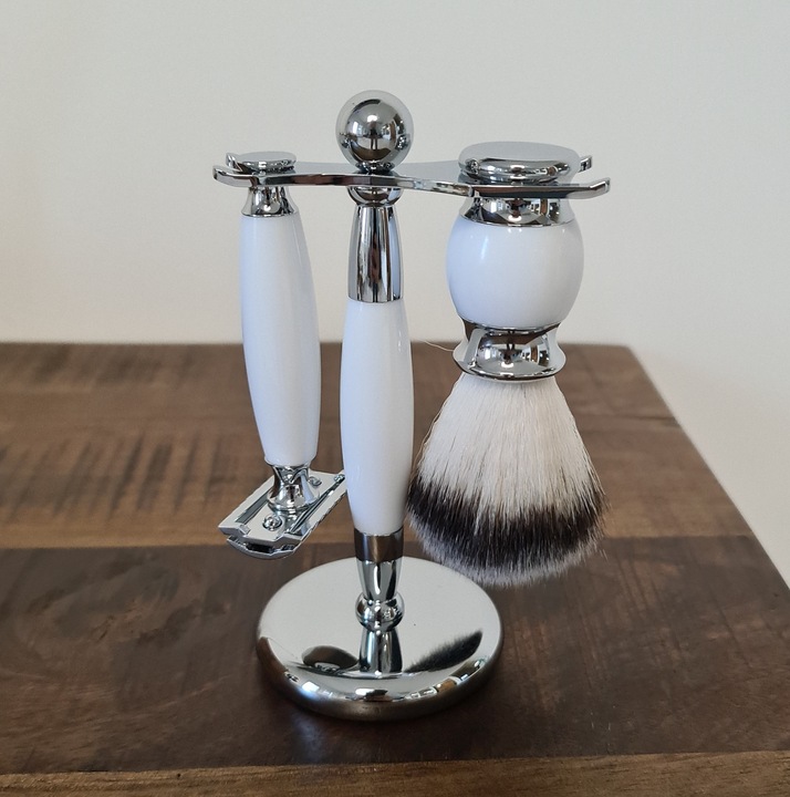 Produktbild Bate Beard shaving set white