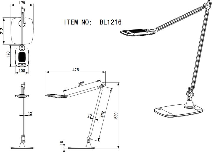 Produktbild Globo Tischleuchte Pattaya (600 lm)