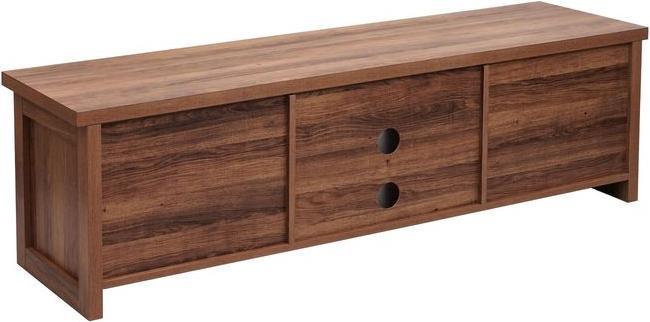 Mendler TV-Rack HWC-K75, Holz-Optik Industrial Metall 43x150x40cm, braun