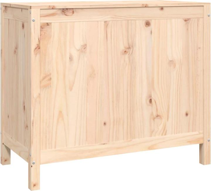 Actual product image vidaXL Laundry chest black 44x44x76cm solid wood pine laundry basket wooden chest