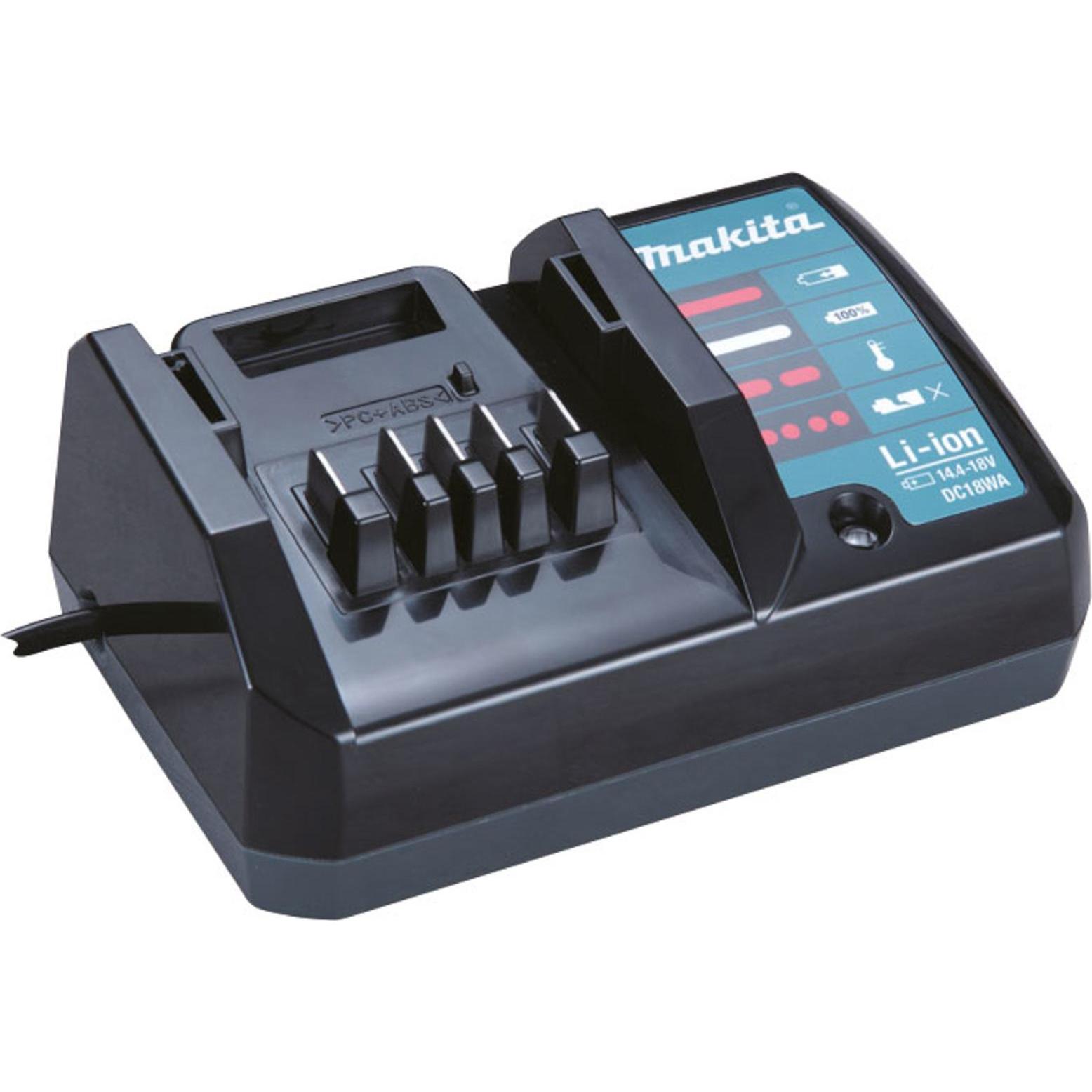 Makita, Werkzeugakku + Ladegerät, DC18WA (18 V)