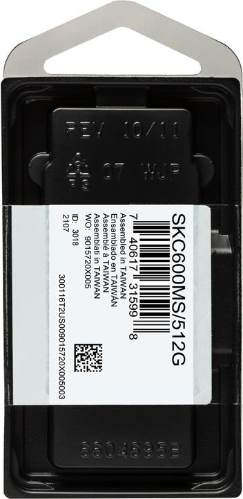 Actual product image Kingston KC600 (512 GB, mSATA)