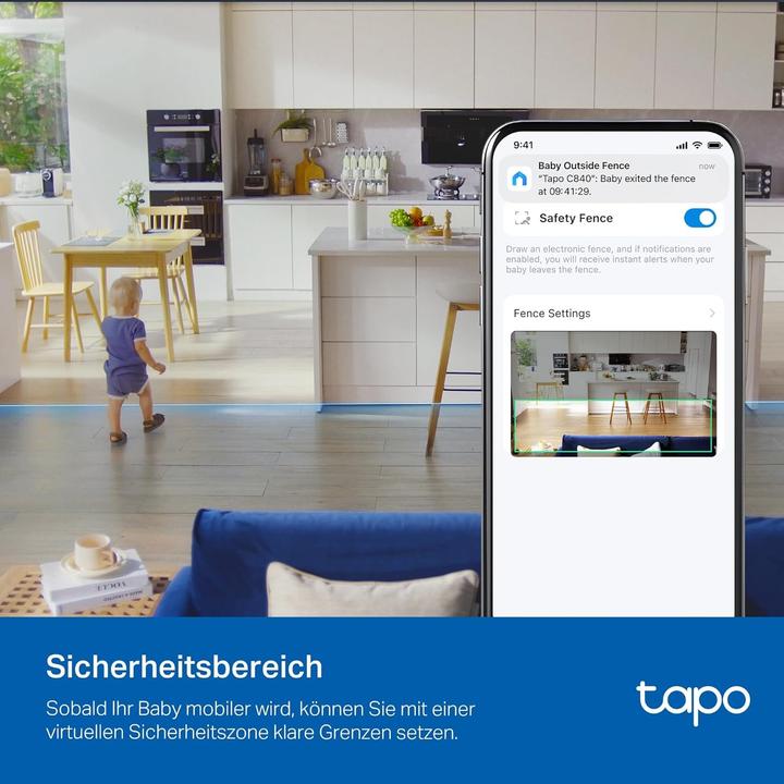Actual product image TP-Link Tapo C840 Dual-Objektiv Smart Baby Kamera (1920 x 1080 Pixels, 2560 x 1440 Pixels)