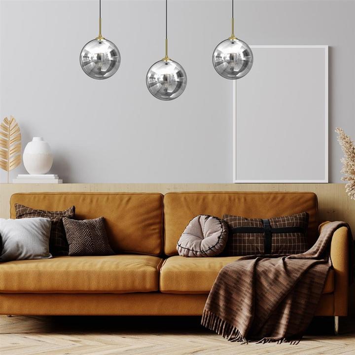 Actual product image Domoletti Pendant Light Bursa 3xe14 Line Bl/Gold (E14)