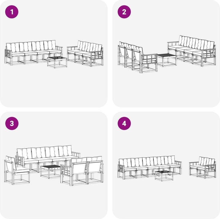 Produktbild vidaXL Outdoor-Sofa