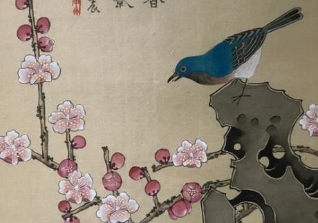 Actual product image Birds on a cherry branch