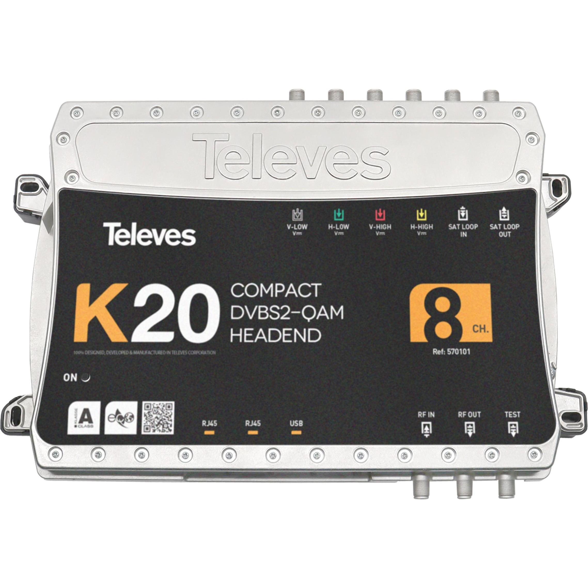 Televes K20-8 Kompaktkopfstelle 8Transponder,DVB-S2 in QAM 57010, SAT Zubehör