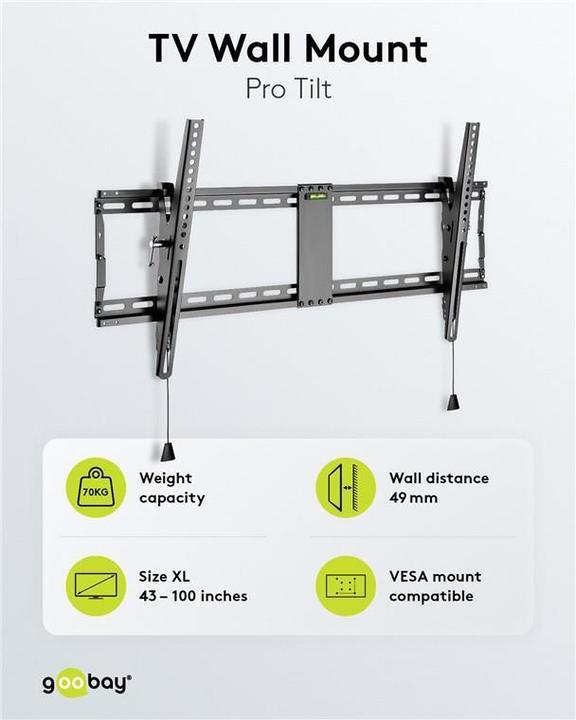 Image du produit Goobay Pro Tilt (Mur, 70 kg)