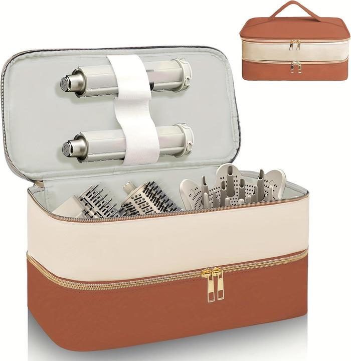Immagine prodotto Only-Bags.Store Zweilagige Haartrockner-Reisetasche - Wasserfeste, kratzfeste Organizer-Tasche mit hohem