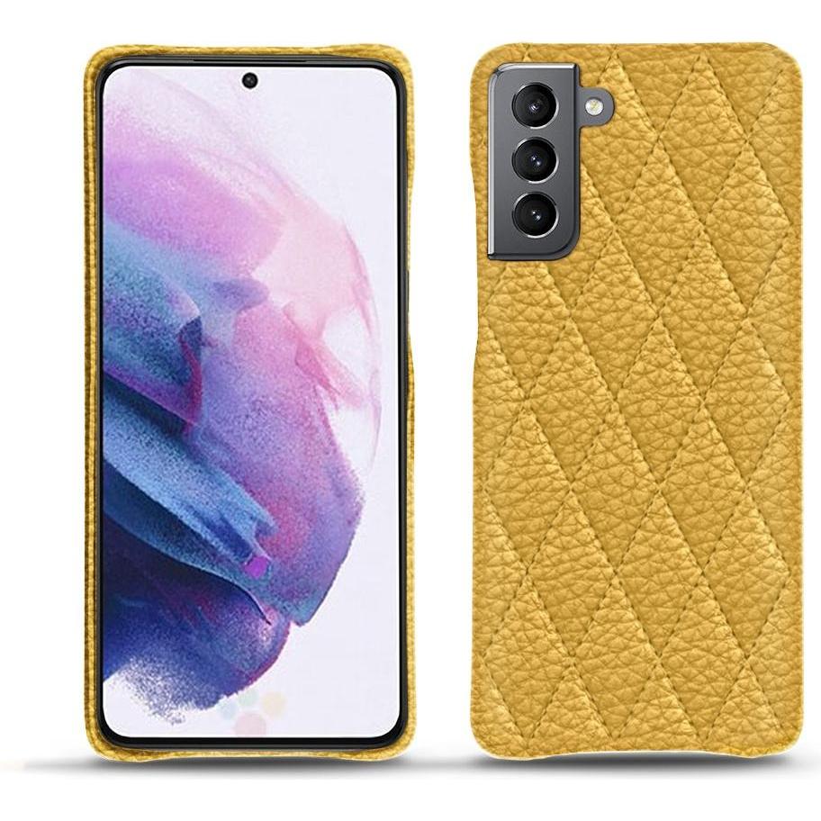 Noreve Lederschutzhülle (Samsung Galaxy S21), Smartphone Hülle, Orange
