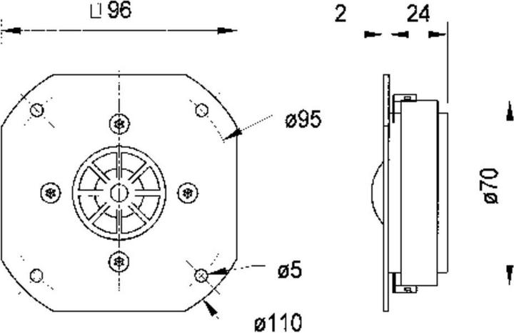 Produktbild Visaton Titankalotte DSM 25 FFL, 8 Ohm
