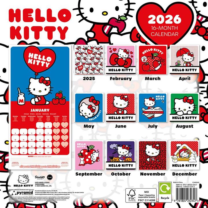Immagine prodotto Hello Kitty Calendario (30 x 30 cm)