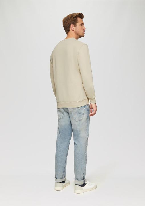 Produktbild S.Oliver Sweatshirt Sweatshirt mit Stickerei aus weichem Baumwollmix (L)