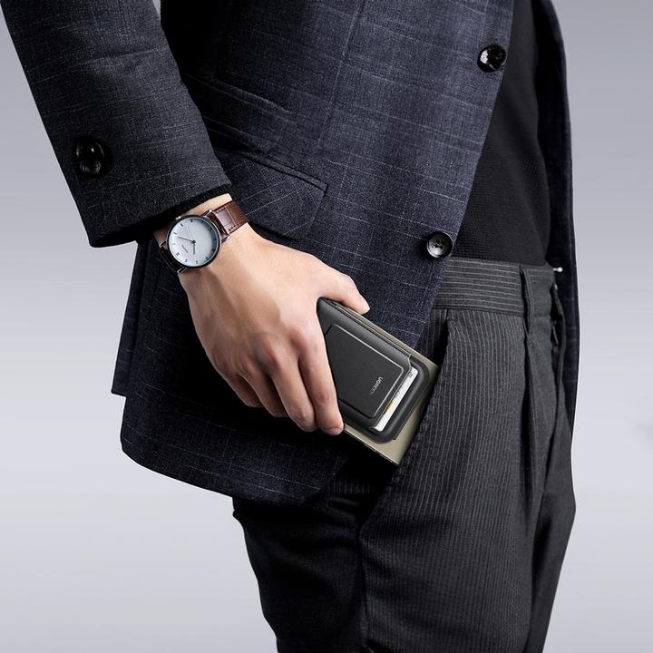 Produktbild Ugreen Magnetic Wallet 45165 magnetic MagSafe with stand - black (Apple iPhone X, LG X5 Android One)