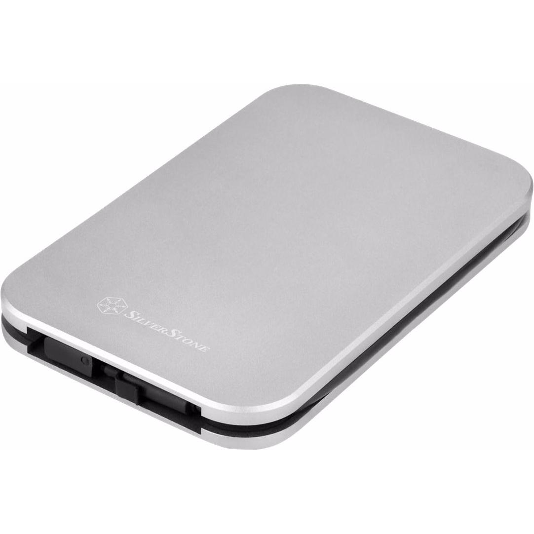 Silverstone Mammoth Series MMS02 - Speichergehäuse - 2.5" (6.4 cm) (2.5"), Festplattengehäuse, Silber