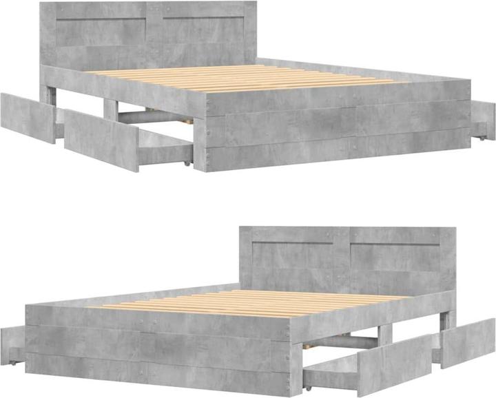 Actual product image VidaXL Bed frame with headboard (140 x 200)