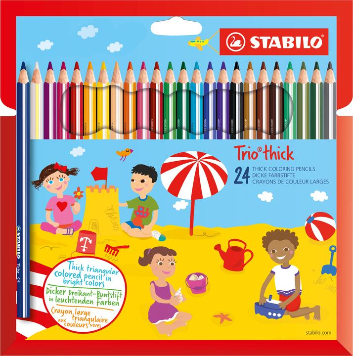 STABILO Trio thick triangular crayon (Multicoloured, 24 x)