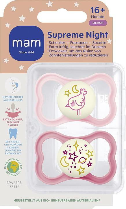 Produktbild MAM Supreme Sili 16+ rose 2St (2 x, ab 16 Monaten)