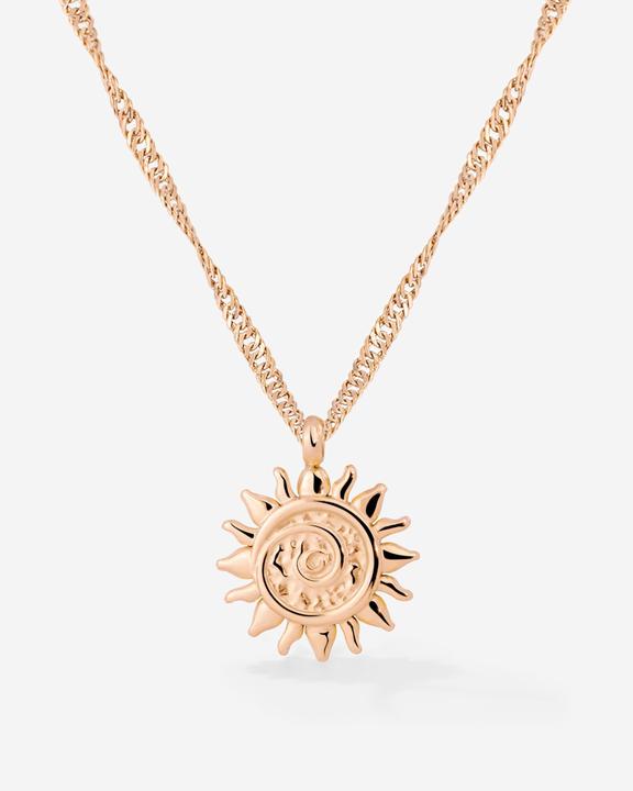 Luamaya Sunny Swirl Necklace (14 Karat Roségold, 316L Edelstahl, 42 - 47 cm)