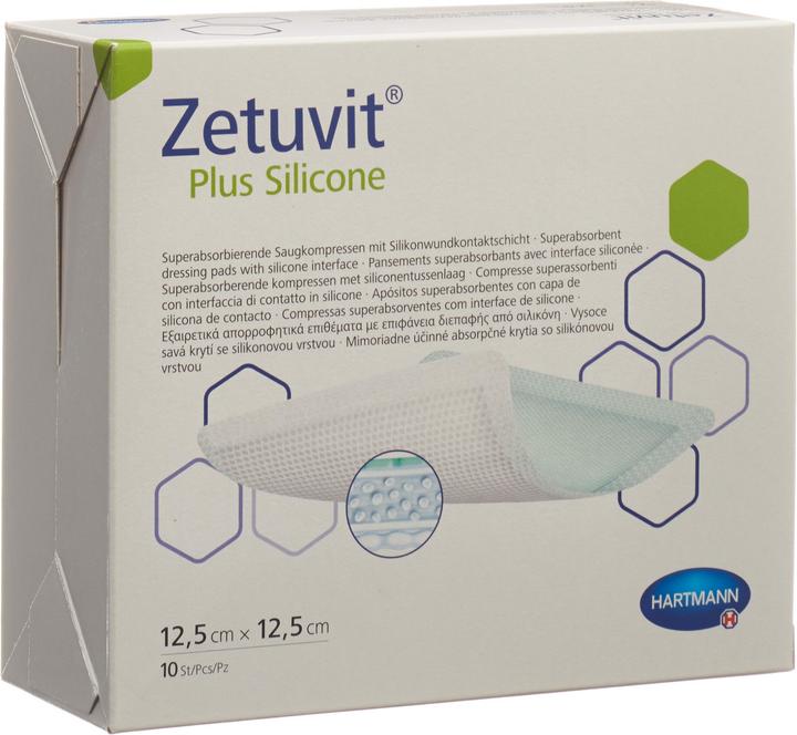 Produktbild Zetuvit Plus Silicone 12.5x12.5cm (10x)