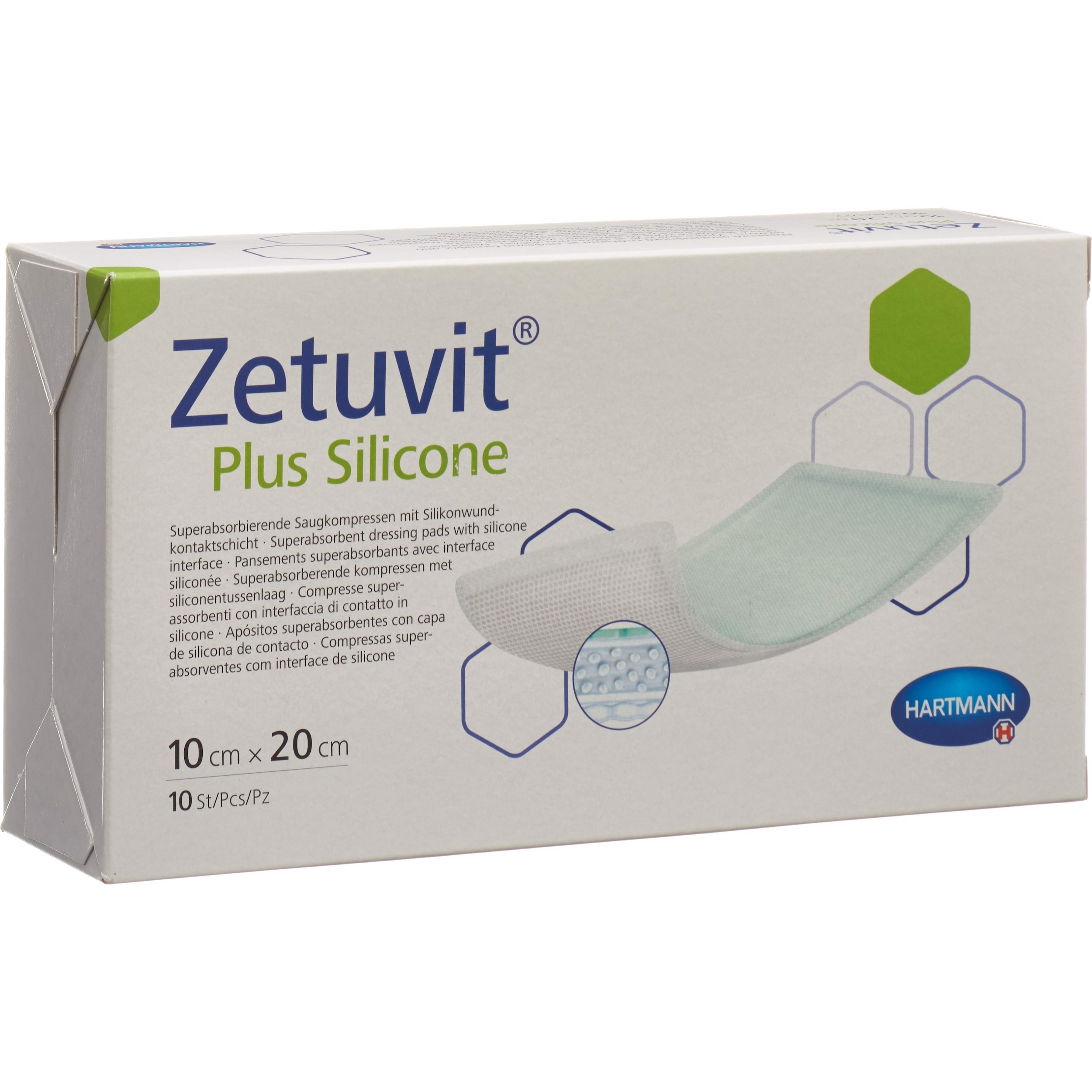 Zetuvit, Pflaster, Plus Silicone 10x20cm (10 x)