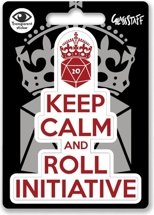 Produktbild Glass Staff Keep calm & Roll Initiative Sticker Rot, Detailfarbe