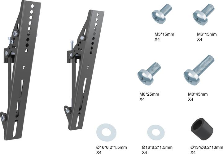 Immagine prodotto Multibrackets Staffa inclinabile VESA 300, in metallo, per Pro System (Moduli rotanti / di inclinazione)
