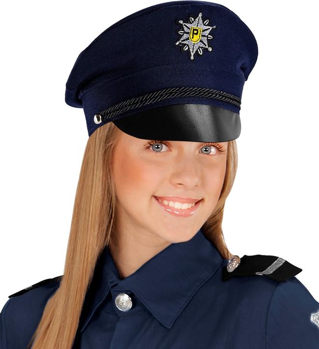 Image du produit Widmann Casquette Police bleue avec visière noire pour enfants