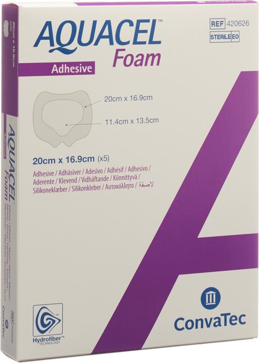 Produktbild Aquacel Schaumverband adhäsiv 20x16.9cm Sakral (5x)