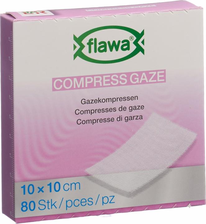 Image du produit Flawa Gazekompressen geschnitten 10x10cm keimreduzierend behandelt