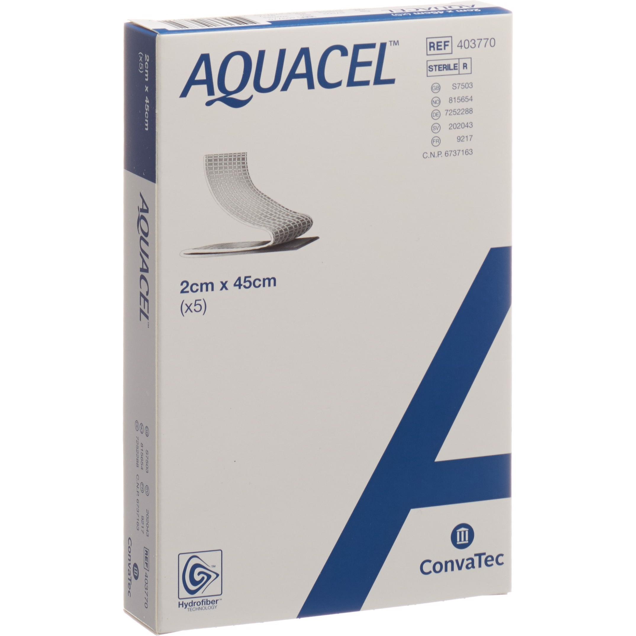Aquacel Ag, Verbandsmaterial, Hydrofiber Tamponaden 2x45cm