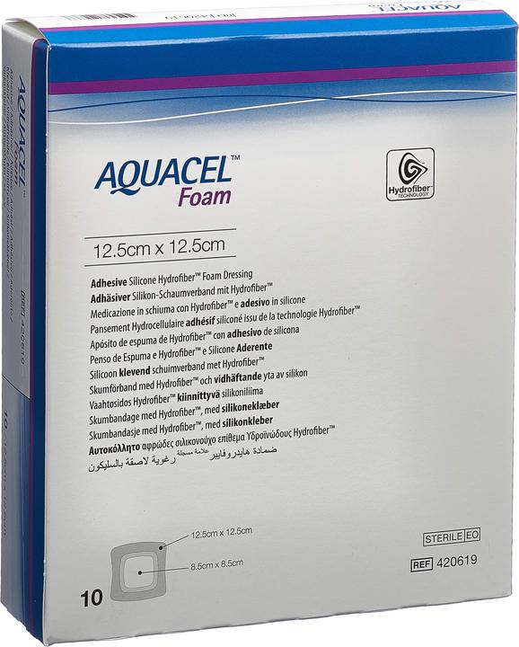 Produktbild Aquacel Schaumverband adhäsiv 12.5x12.5cm (10 x)
