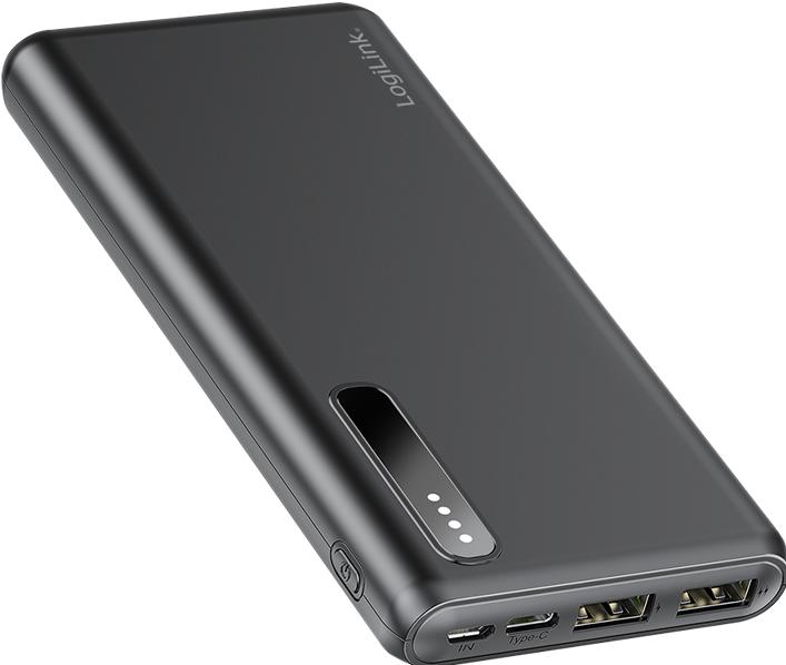 Image du produit LogiLink Powerbank PA0311 noir, 8000 mAh, 2x USB-A, câble 2 en 1 (8000 mAh, 12 W, 29.60 Wh)