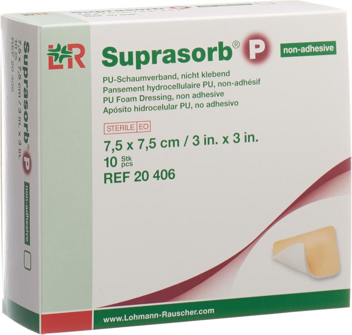 Produktbild Suprasorb Schaumverband 7.5x7.5cm nicht klebend (10 x)