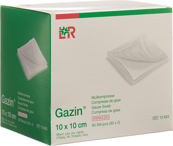 Actual product image Gazin Mullkompressen 10x10cm 16-fach steril
