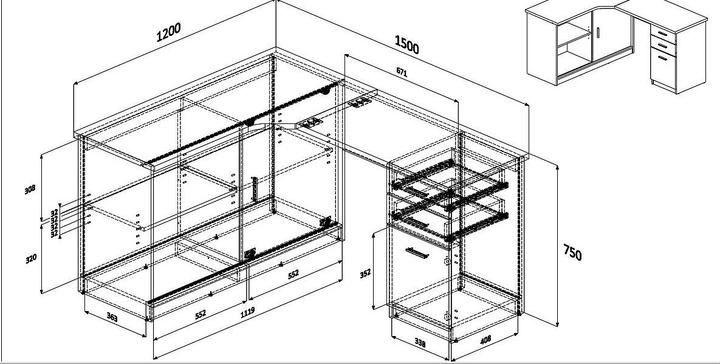 Actual product image Vente-unique Norwy (150 x 120 x 75 cm)