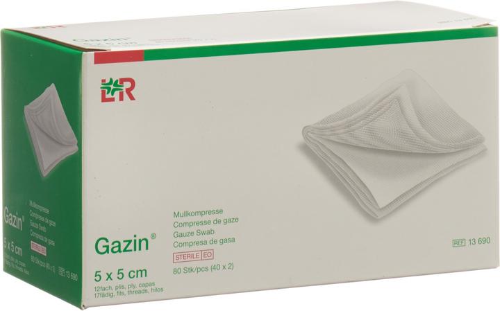 Actual product image Gazin Mullkompressen 5x5cm 12fach steril
