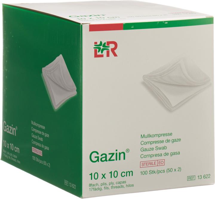 Produktbild Gazin Mullkompressen 10x10cm 8fach steril