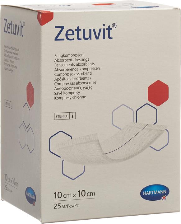 Actual product image Zetuvit Absorptionsverband 10x10cm steril (25 x)