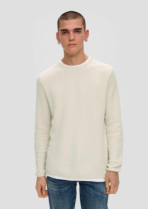 Image du produit s.Oliver Strickpullover Strickpullover aus reiner Baumwolle (M)