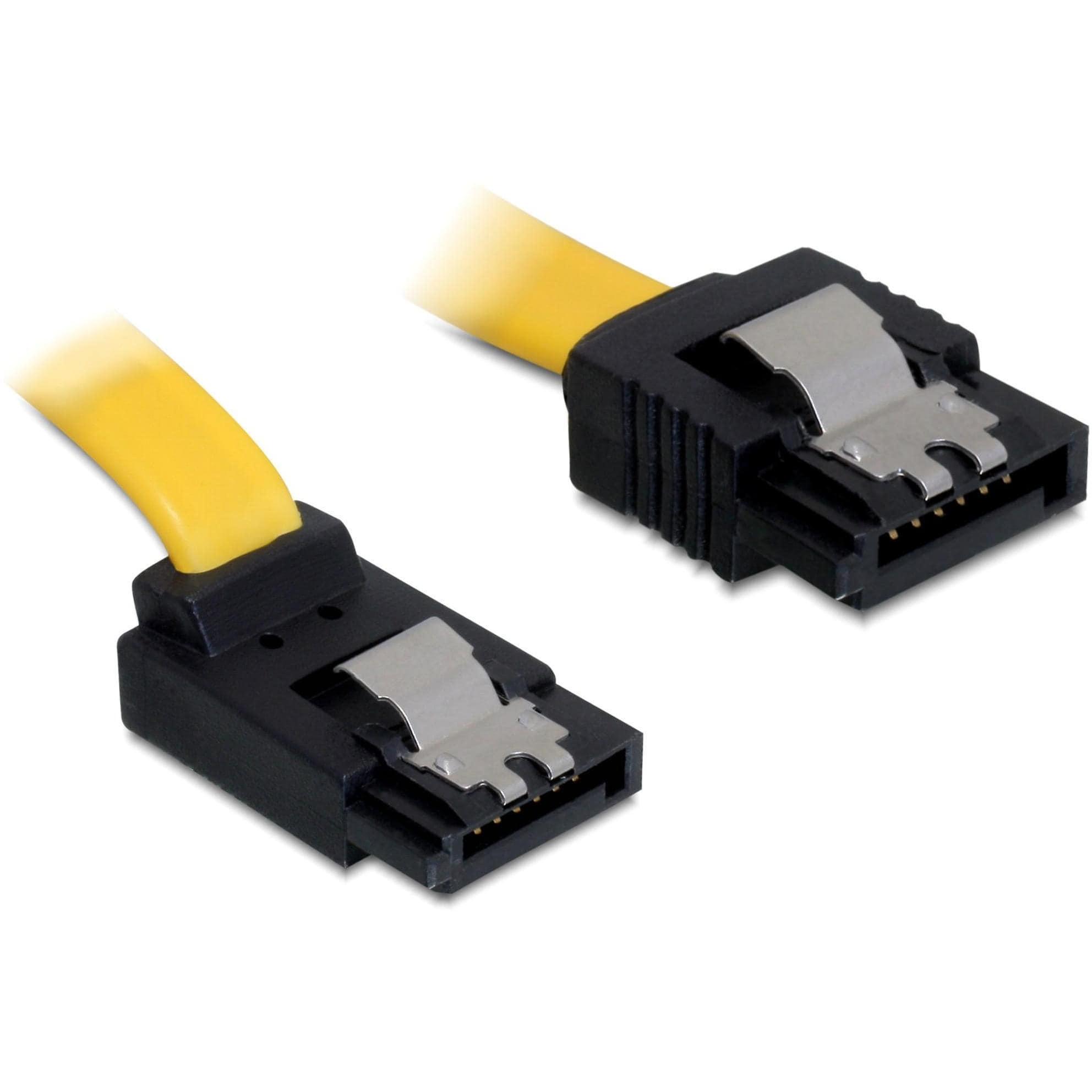 Delock SATA-3 Kabel: 70cm, Metall Clip,gelb, Interne Kabel (PC)
