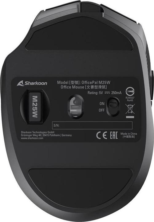Image du produit Sharkoon OfficePal M25W Noir (Sans fil, Filaire)