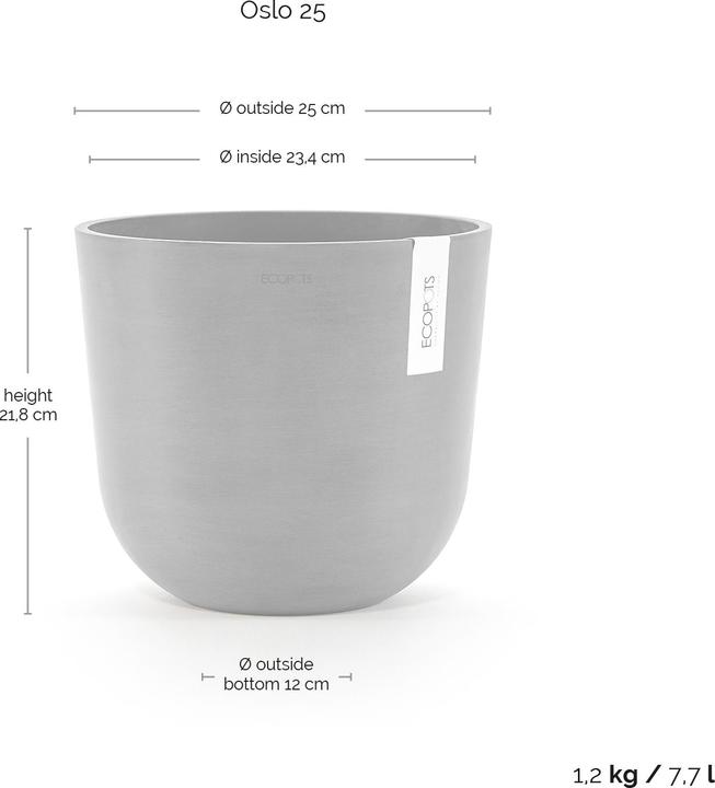 Actual product image Ecopots Oslo (25 cm)
