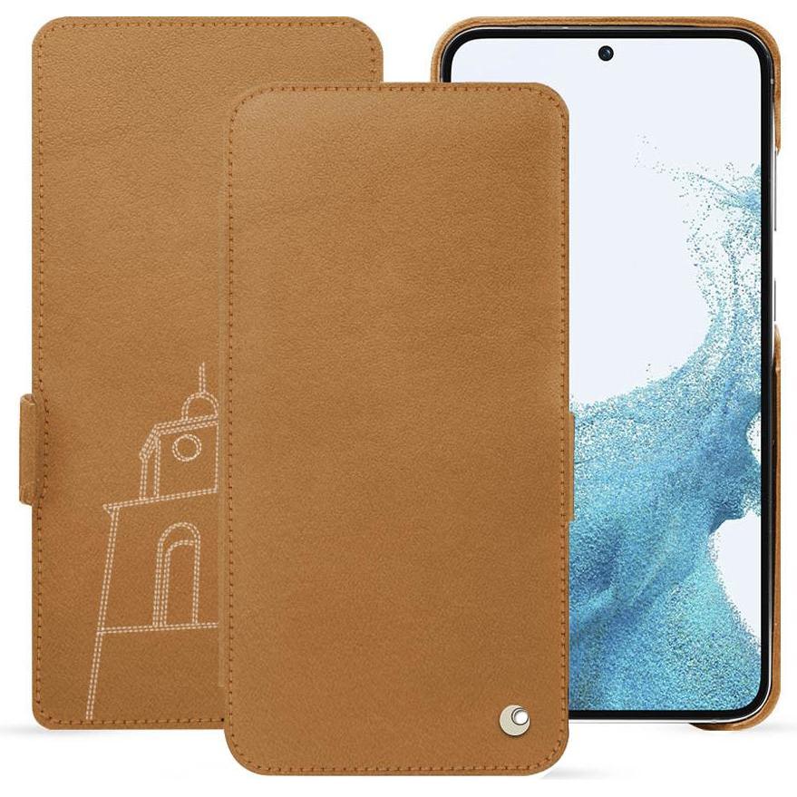Thumbnail - Noreve Lederschutzhülle horizontal (Samsung Galaxy S23), Smartphone Hülle, Braun